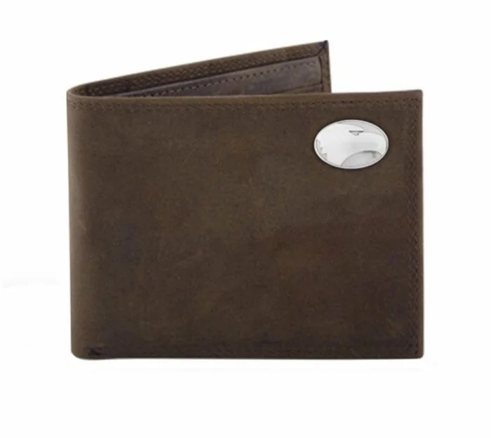 GSU BROWN LEATHER BIFOLD WALLET