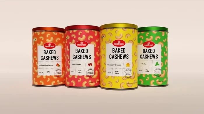 Haldiram‘s Baked Cashew 150g x 4 Crunchy Cashew Nuts 4 Different Flavored Roasted Cashews Whole Crunchy Cashew Premium Kaju Nuts Nutritious & Delicious Healthy Dry Fruits