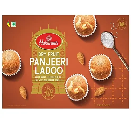 Haldiram‘s Mithas Ladoo – Dry Fruit Panjeeri Box400 GramIndian Sweets Diwali Gift PackAlmond