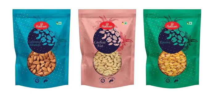 Haldiram‘s Mix Dry Fruit Combo (450 g X 450 g X 500 g) Premium Nuts & Dry Fruits Combo of Kishmish Badam Kaju Healthy & Tasty Snacks Almonds 450g/Cashew 450g/Green Raisins 500g
