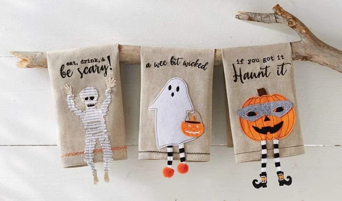 Halloween Dangle Leg Towels from Mud Pie