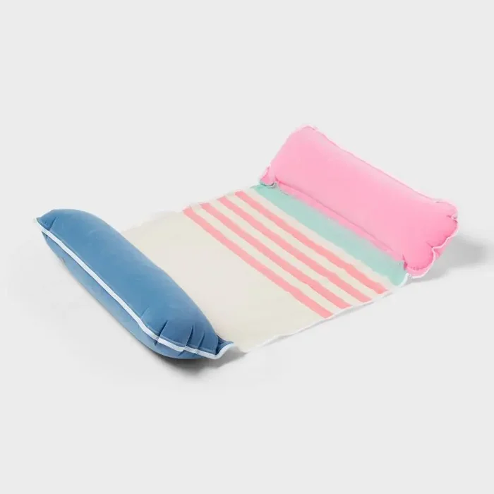 Hammock Mesh Striped – Sun Squad™ Inflatable Pool Float for Ages 14+
