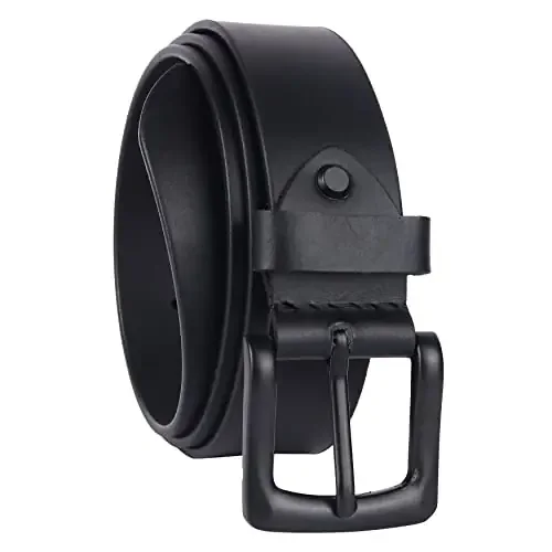 Hammonds Flycatcher Genuine Leather Mens Formal/Casual Black Belt BL8001 (Black, Genuine Leather), Black, Free Size