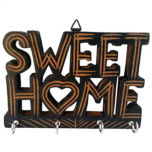 Handcrafted Wooden Key Hanger Holder Wall Hanging DA©Cor Home House Home Wall Decorative Key Stand