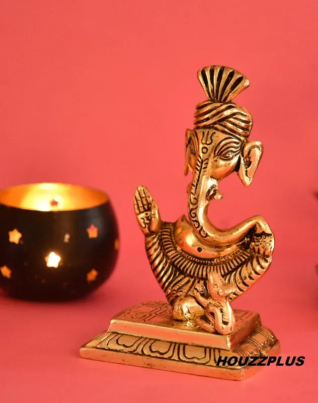 Handicraft Ganesha Idol for Home Temple & Home Decor