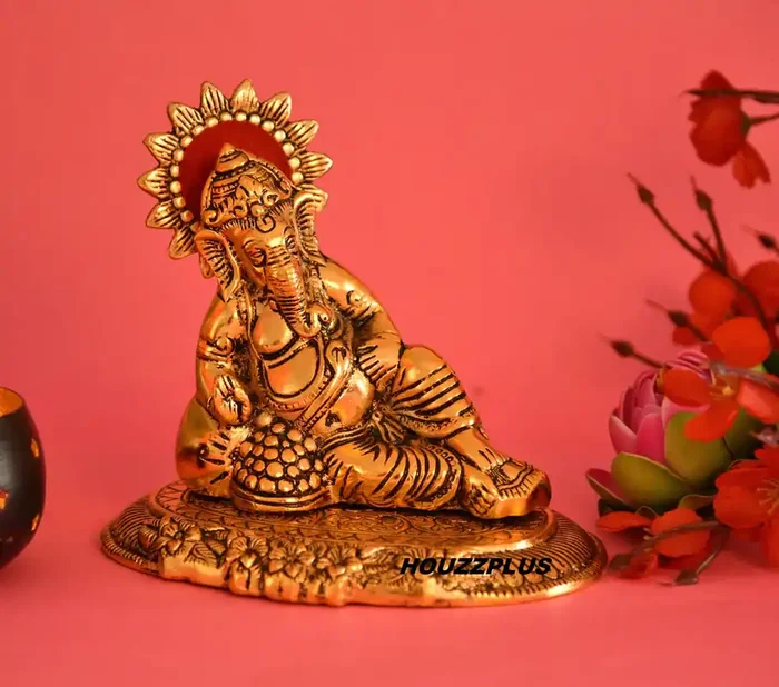 Handicraft Resting Ganesha Idol for Home Decor & Home Temple