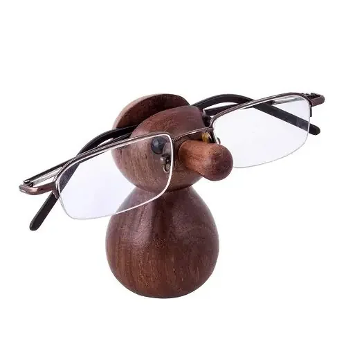 Handmade Wood Doll Shaped Spectacle Holder