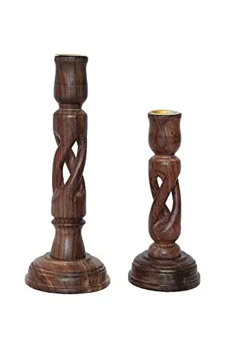 Handmade Wooden Candle HolderSet of 3