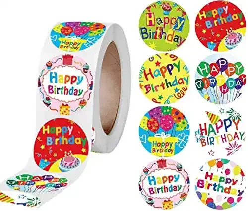 HASTHIP 500 Pcs 1 Inch Thank You for Supporting My Business Gift Paper Labels Stickers, Gift Handmade Labels for Christmas Craft Card Making