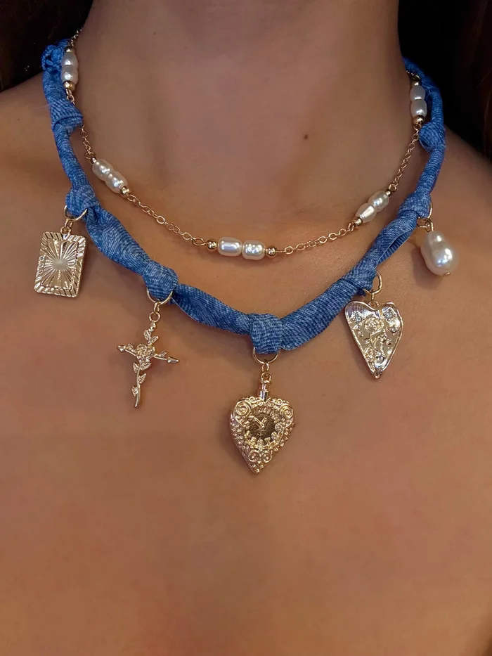 Haven & Denim Charm Necklace Set