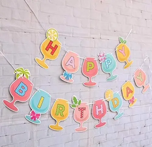 Hawaiian Birthday Party Banner