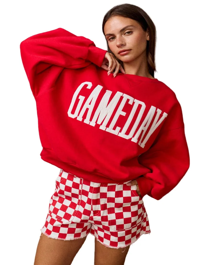 Heather Gameday Sweatshirt – Red