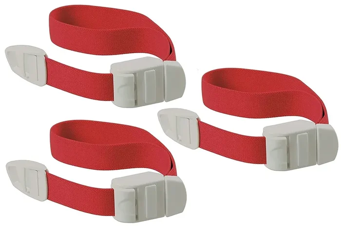 Heavy Duty Never Out Elastic Tourniquet Red (Pack of 3) Rondom Color