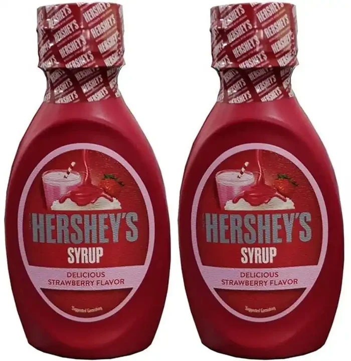 HERSHEY‘S HM16320 Strawberry Syrup, 200g Each Pack of 2 (400 g, Pack of 2)