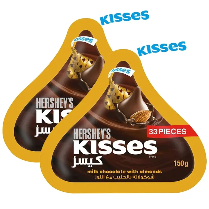 Hershey‘s Kisses Milk Chocolate with Almonds, 2 X 150 g