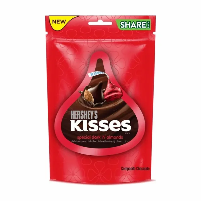 HERSHEY‘S Kisses Special Dark ‘n‘ Almonds Melt-in-Mouth Chocolates 100.8 Grams – Pack of 3