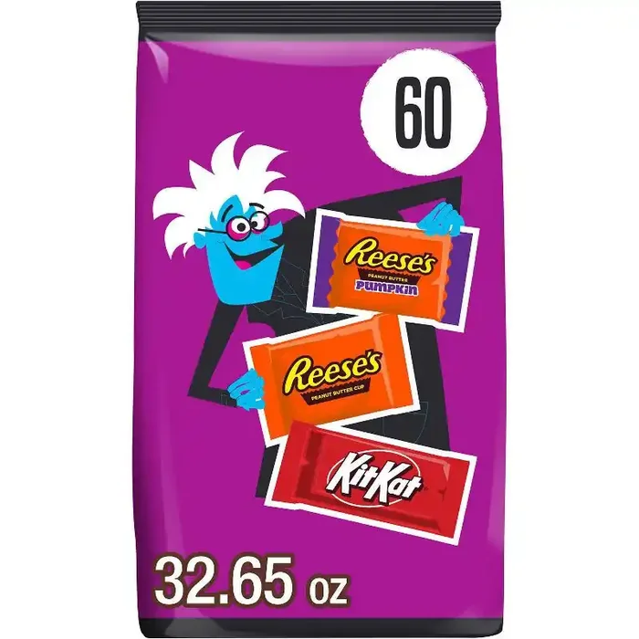 HERSHEY‘s Kit Kat Assorted Halloween Candy Snack Size – 32.65oz/60pc