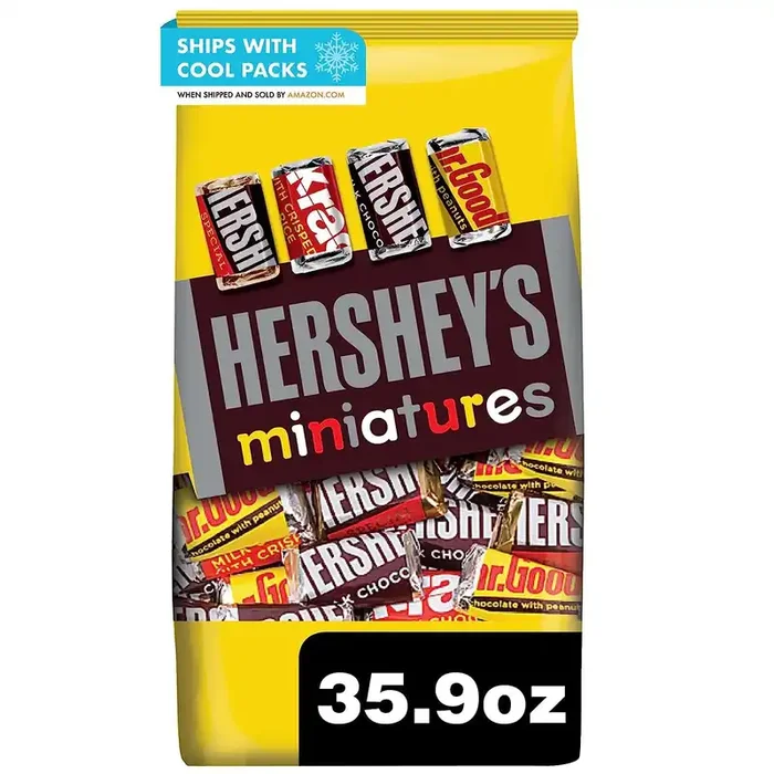 Hershey‘s Miniatures Assorted Chocolate Candy Party Pack, 35.9 oz 1.01 Kg (Imported)