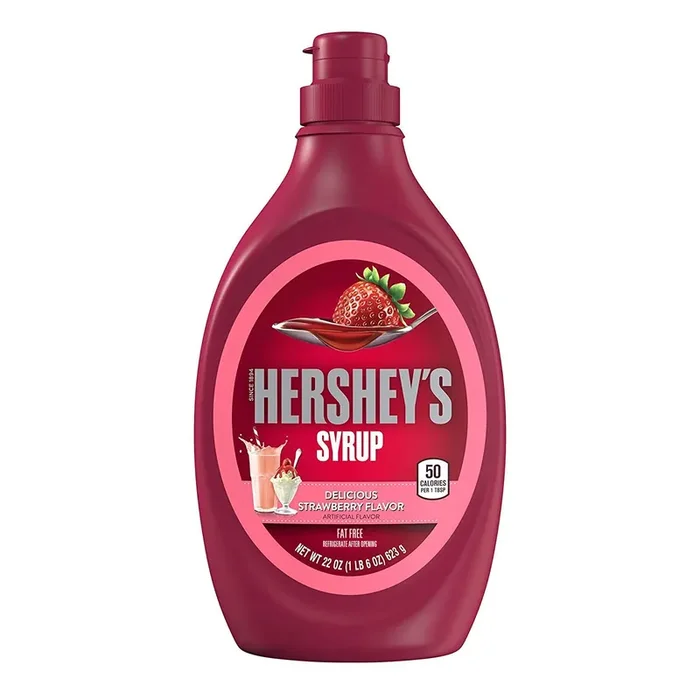 HERSHEY‘S Strawberry Syrup [Imported], (Liquid, 623 G)