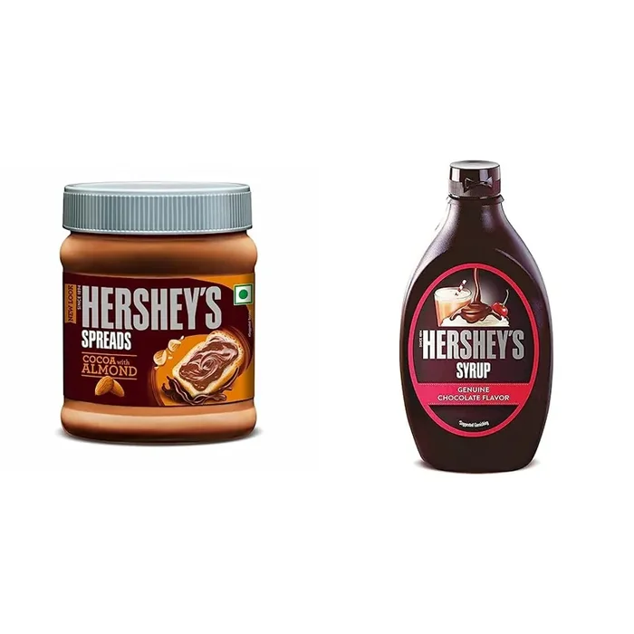 Hershey Spreads, Cocoa with Almond, 350g and Hershey‘s Chocolate Syrup, 623g