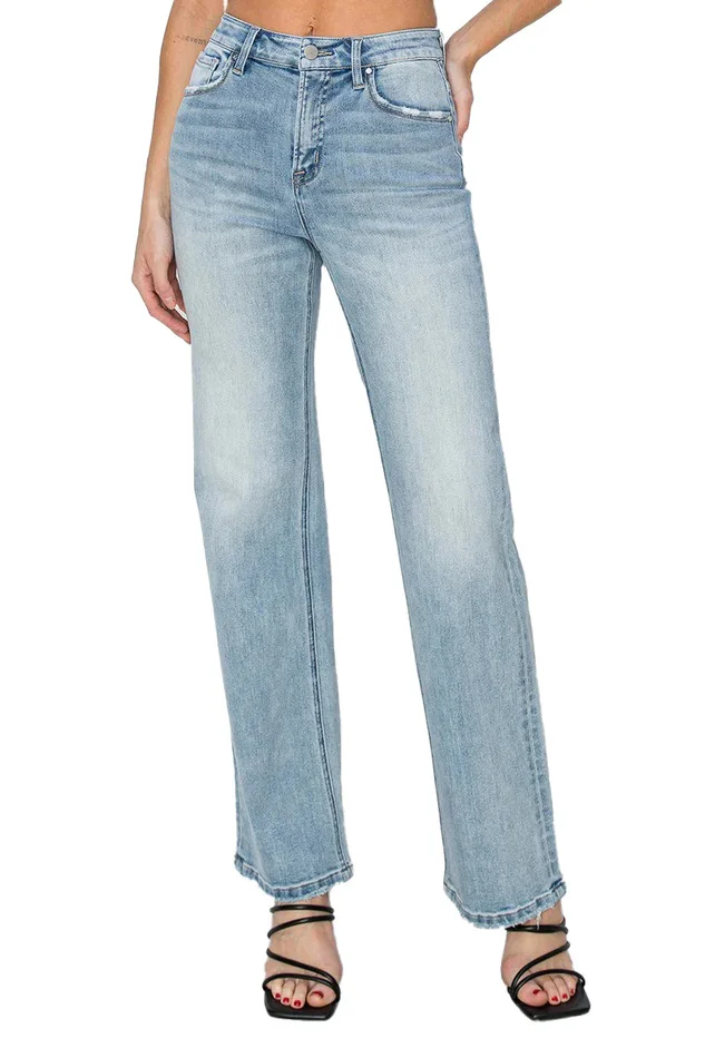 High Rise Straight Jeans