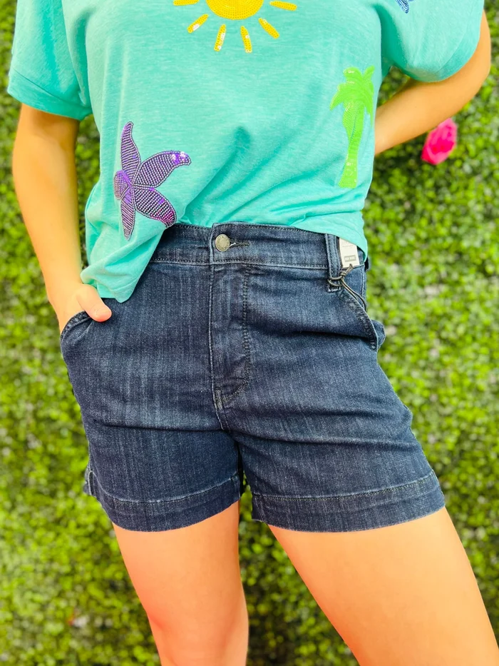 High Waisted Denim Trouser Shorts – Judy Blue