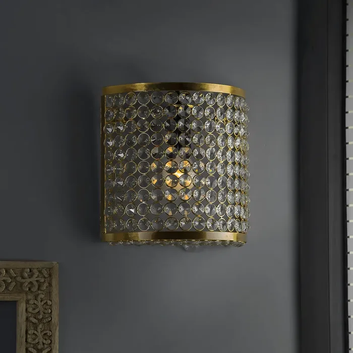 Homesake Crystal French Wall Sconce Lamp Decorative Door Wall LightGold and Crystal