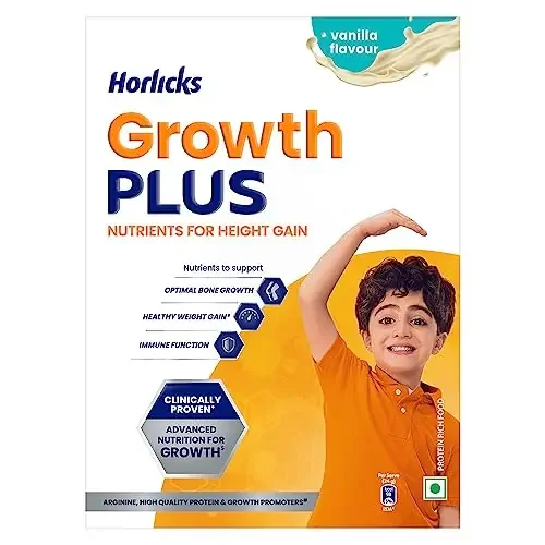 Horlicks Growth Plus- 400g, Vanilla Clinically Proven for Faster Growth with Protein