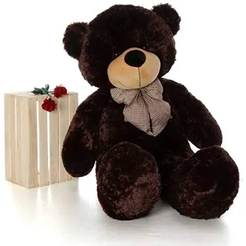HUG ‘n‘ FEEL SOFT TOYS Soft Toys Long Soft Lovable Huggable Cute Giant Life Size Teddy Figure Child Safe Best for Birthday Gift Valentine Gift for Girlfriend 3 FEET Chocolate Plush & Stuffed Toys