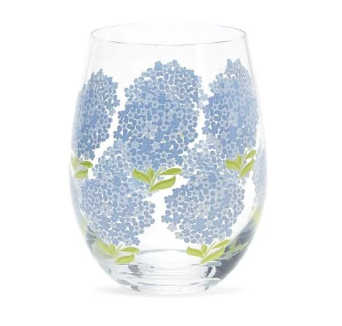 Hydrangea Wine Glass