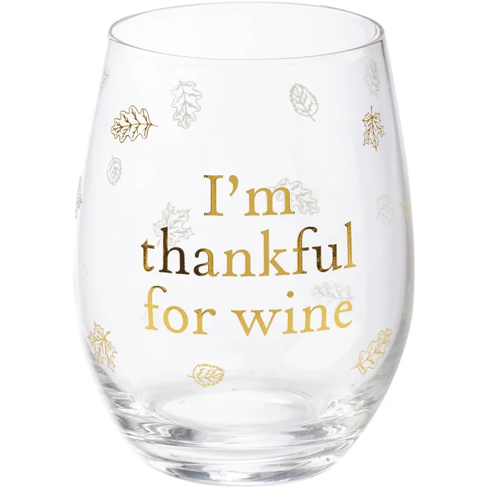 I’m Thankful For Wine Wine Glass