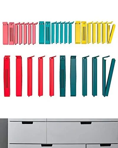 Ikea Polybag Sealing Clip Set of 30 Mixed Colours/Mixed Sizes-Multicolor