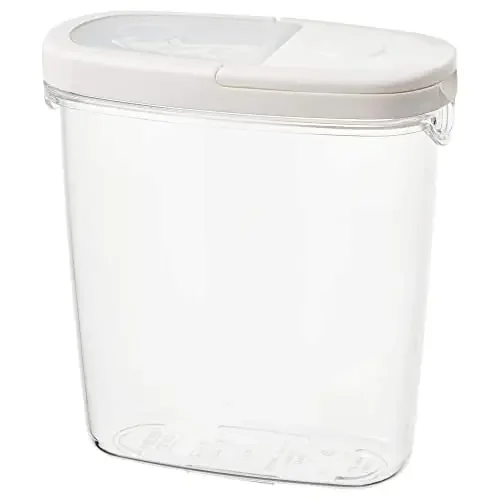 Ikea Polypropylene Plastic Jar With Lid – 1.3L Set of 4 White Transparent