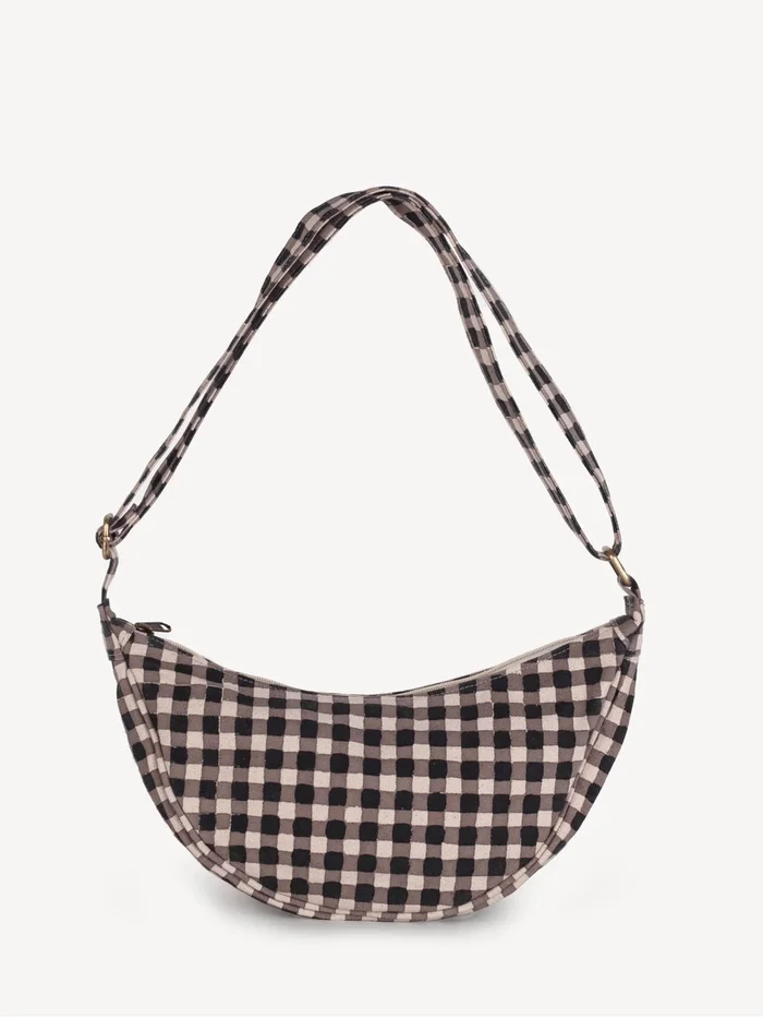 Ink Gingham Moon Sling Bag