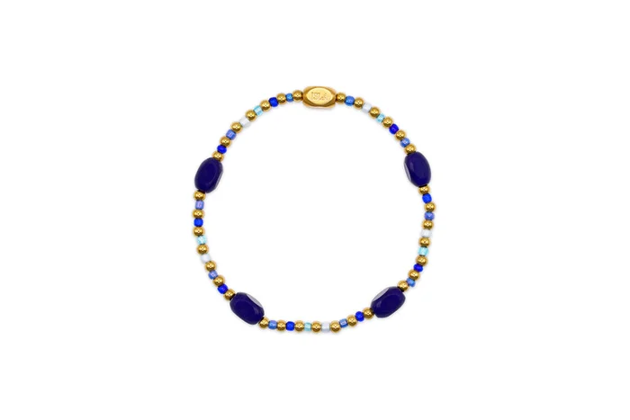 Isla All Around Multi Mediterranean Cobalt Gold Bracelet