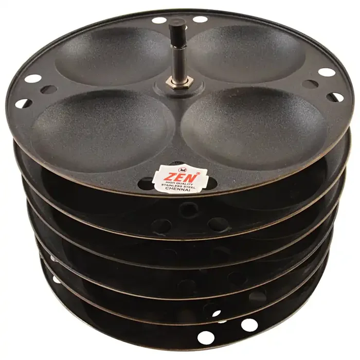 Jain Stainless Steel Nonstick 6 Plate Idly Stand Idli Maker Nonstick Idli Stand with Holes for 10 LTR Prestige Pressure Cooker (24 Idly).
