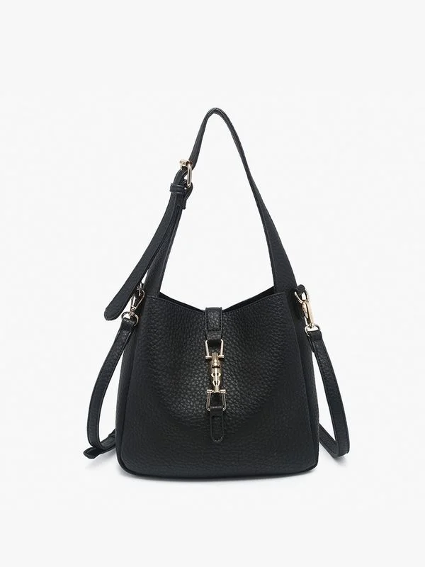 Jen & Co Agnes Classic Satchel-Black-M2610-BK