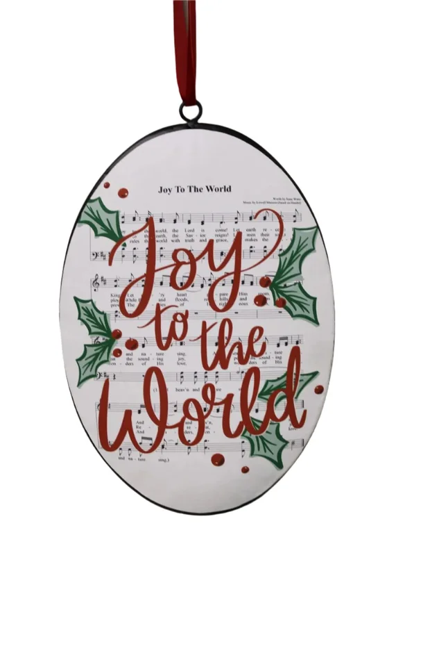 JOY TO THE WORLD OVAL ORNAMENT
