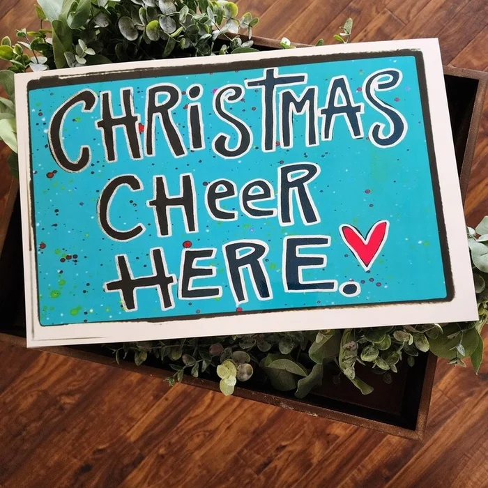 Julie Abbott Art Christmas Cheer Here Tray Insert