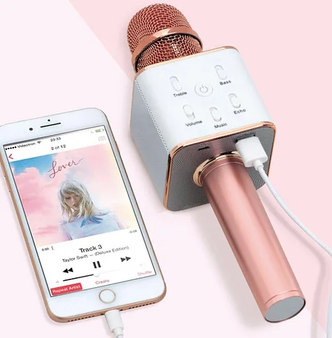 Karaoke Microphone Speaker – Rose Gold