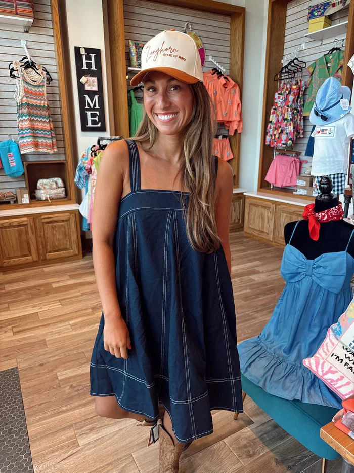 Kellie Swing dress – Navy