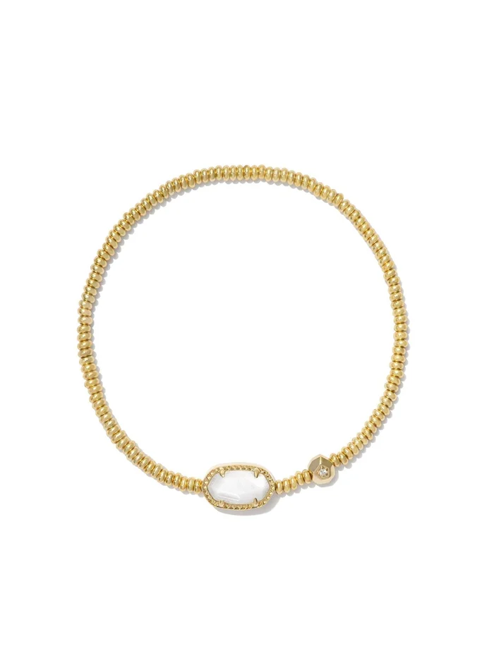 Kendra Scott Grayson Stretch Bracelet – Gold White MOP
