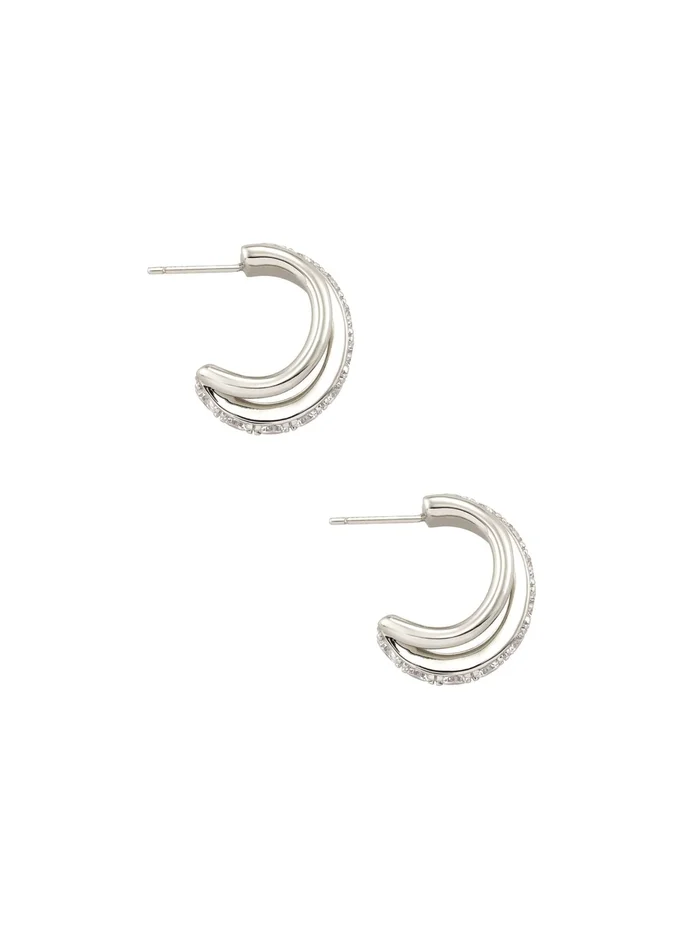 Kendra Scott Livy Huggie Earrings – SIlver