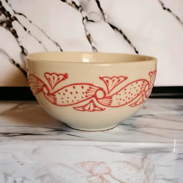 KHURJA POTTERY Ceramic 550 ml 1-Piece Multipurpose Bowl OTG Microwave & Dishwasher Safe (2)