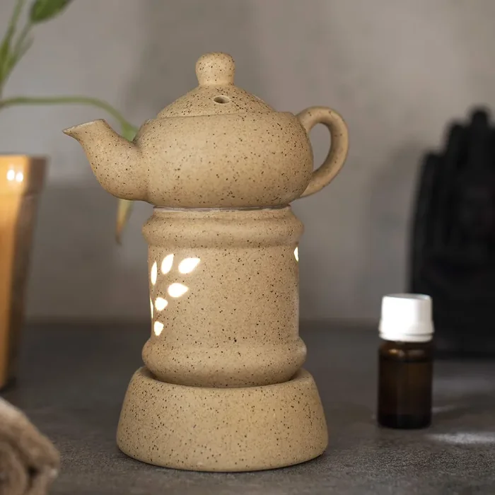 KHURJA POTTERY Ceramic Electric Diffusser Kettle Shape