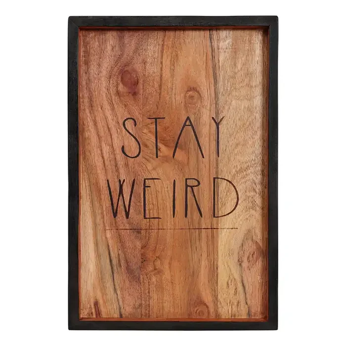 KHURJA POTTERY Quote Decorative Wall Art Wooden Wall Hanger for Living Room Bedroom Office Gift Wall Hanging For Home Decoration Quirky wall quotes – 12 x 8 inch SW
