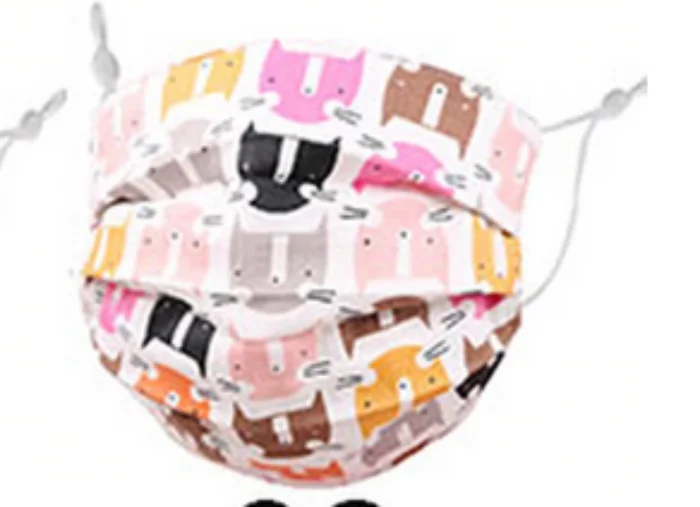 KIDS KITTEN FABRIC FACE MASK