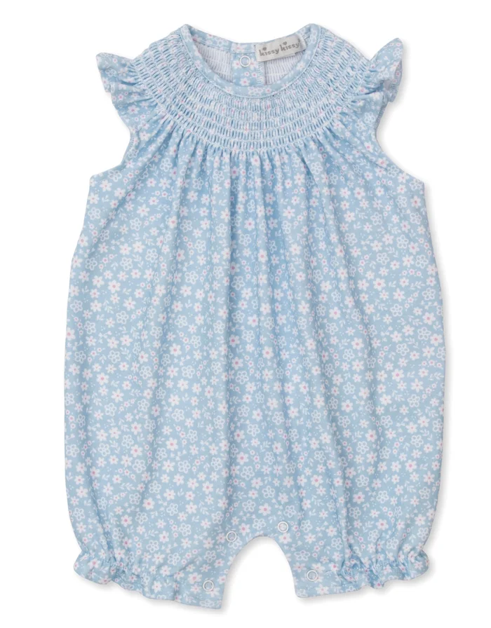 Kissy Kissy Fall in Bloom Blue Short Sleeveless Playsuit