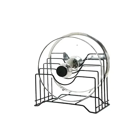Kitchen Bakeware Pot Lid Rack Holder Organizer Multifunctional Kitchen Cookware Chopping Board Organizer Storage Rack