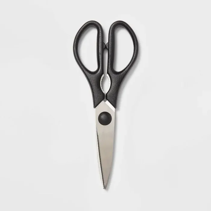 Kitchen Shears Black – Room Essentials™ Stainless Steel Blade, ABS Handle, Cooking Scissors, Hand Wash